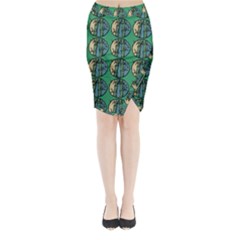 Bamboo Trees - The Asian Forest - Woods Of Asia Midi Wrap Pencil Skirt by DinzDas