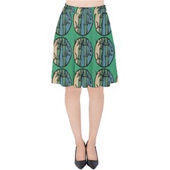 Bamboo Trees - The Asian Forest - Woods Of Asia Velvet High Waist Skirt by DinzDas