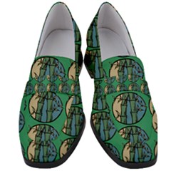 Bamboo Trees - The Asian Forest - Woods Of Asia Women s Chunky Heel Loafers by DinzDas