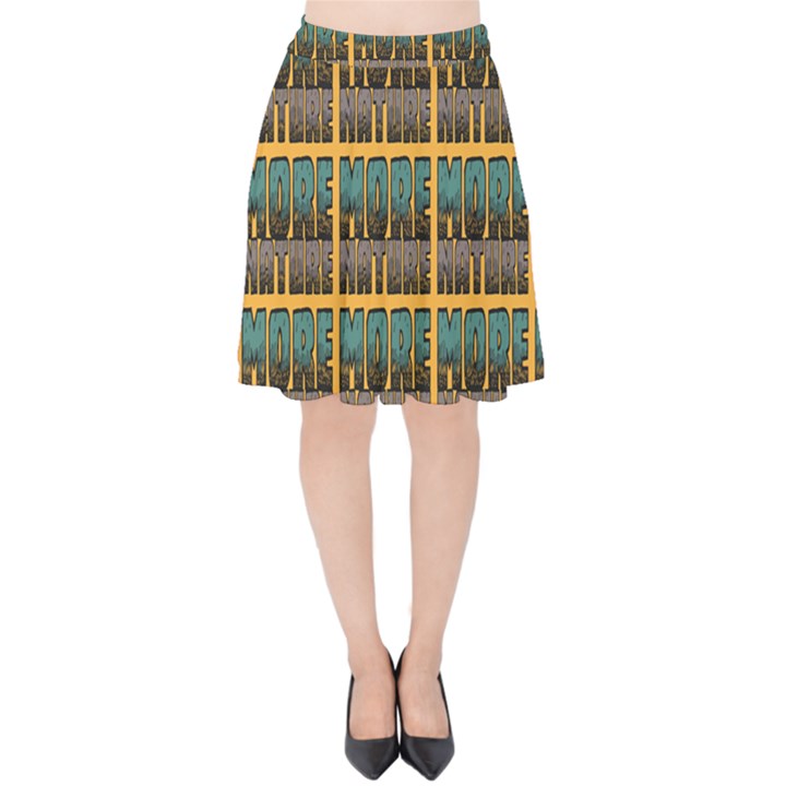 More Nature - Nature Is Important For Humans - Save Nature Velvet High Waist Skirt