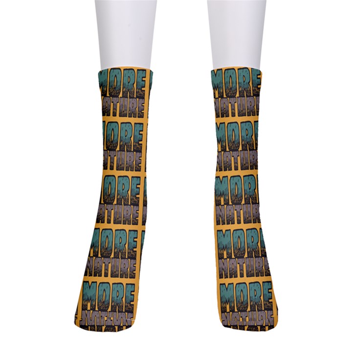 More Nature - Nature Is Important For Humans - Save Nature Men s Crew Socks