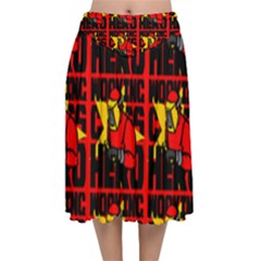 Working Class Hero - Welders And Other Handymen Are True Heroes - Work Velvet Flared Midi Skirt by DinzDas