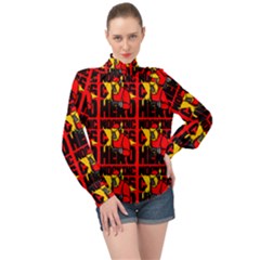 Working Class Hero - Welders And Other Handymen Are True Heroes - Work High Neck Long Sleeve Chiffon Top by DinzDas