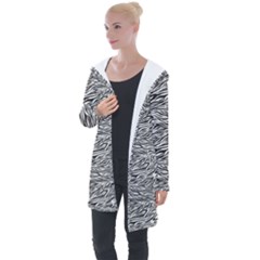 Zebra Pattern - Zebras And Horses - African Animals Longline Hooded Cardigan by DinzDas