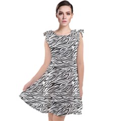 Zebra Pattern - Zebras And Horses - African Animals Tie Up Tunic Dress by DinzDas