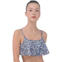 Zebra Pattern - Zebras And Horses - African Animals Frill Bikini Top by DinzDas