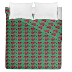 Evil Heart Graffiti Pattern Duvet Cover Double Side (queen Size)