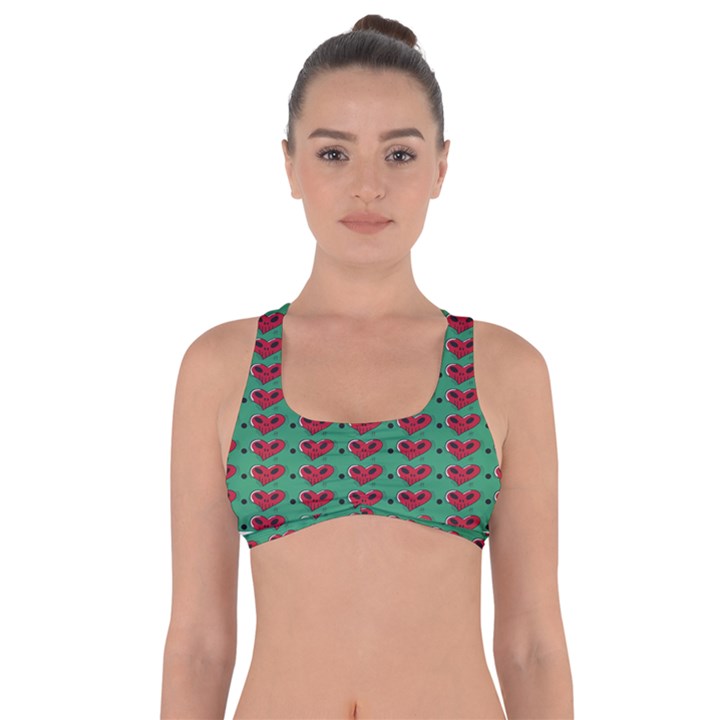 Evil Heart Graffiti Pattern Got No Strings Sports Bra