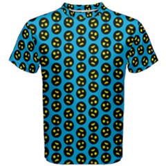 0059 Comic Head Bothered Smiley Pattern Men s Cotton Tee by DinzDas