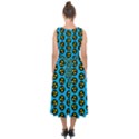 0059 Comic Head Bothered Smiley Pattern Midi Tie-Back Chiffon Dress View2