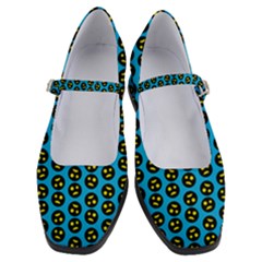 0059 Comic Head Bothered Smiley Pattern Women s Mary Jane Shoes by DinzDas