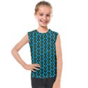 0059 Comic Head Bothered Smiley Pattern Kids  Mesh Tank Top View1