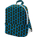 0059 Comic Head Bothered Smiley Pattern Zip Up Backpack View1