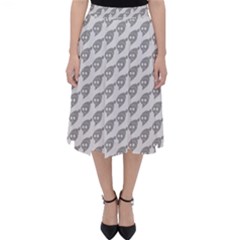 Comic Head Skull Hat Pattern 2 Classic Midi Skirt by DinzDas