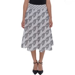 Comic Head Skull Hat Pattern 2 Perfect Length Midi Skirt by DinzDas