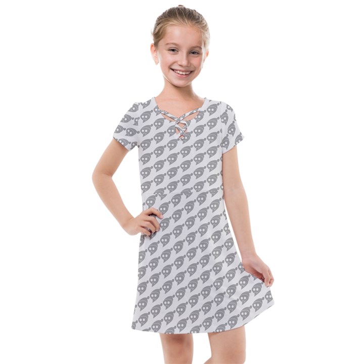 Comic Head Skull Hat Pattern 2 Kids  Cross Web Dress