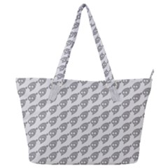 Comic Head Skull Hat Pattern 2 Full Print Shoulder Bag by DinzDas