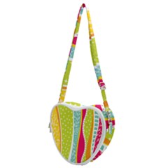 Abstract Lines Heart Shoulder Bag