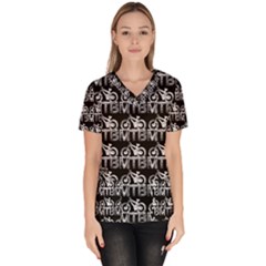 Mountain Bike - Mtb - Hardtail And Dirt Jump 2 Women s V-neck Scrub Top by DinzDas