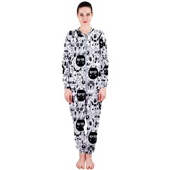 Cute Cat Faces Pattern Onepiece Jumpsuit (ladies) 