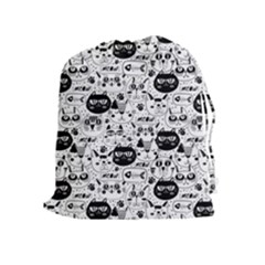 Cute Cat Faces Pattern Drawstring Pouch (xl) by TastefulDesigns