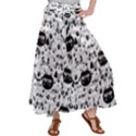 Cute Cat Faces Pattern Satin Palazzo Pants View1