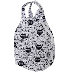 Cute Cat Faces Pattern Travel Backpacks by TastefulDesigns