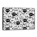 Cute Cat Faces Pattern Canvas 18  x 12  (Stretched) View1