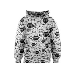 Cute Cat Faces Pattern Kids  Pullover Hoodie