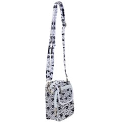 Cute Cat Faces Pattern Shoulder Strap Belt Bag by TastefulDesigns