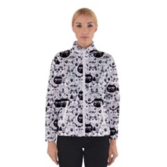 Cute Cat Faces Pattern Winter Jacket