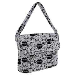 Cute Cat Faces Pattern Buckle Messenger Bag by TastefulDesigns