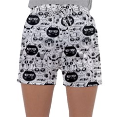 Cute Cat Faces Pattern Sleepwear Shorts by TastefulDesigns