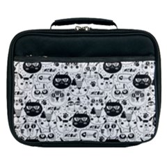 Cute Cat Faces Pattern Lunch Bag by TastefulDesigns