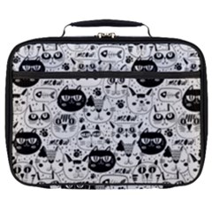 Cute Cat Faces Pattern Full Print Lunch Bag by TastefulDesigns