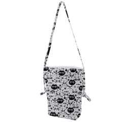 Cute Cat Faces Pattern Folding Shoulder Bag by TastefulDesigns