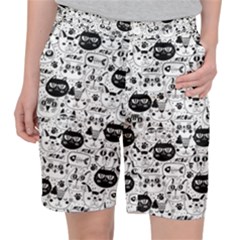 Cute Cat Faces Pattern Pocket Shorts by TastefulDesigns