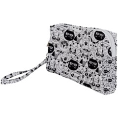 Cute Cat Faces Pattern Wristlet Pouch Bag (small) by TastefulDesigns