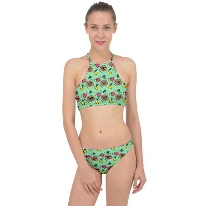 Lady Bug Fart - Nature And Insects Racer Front Bikini Set