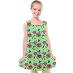 Lady Bug Fart - Nature And Insects Kids  Cross Back Dress by DinzDas