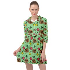 Lady Bug Fart - Nature And Insects Mini Skater Shirt Dress by DinzDas