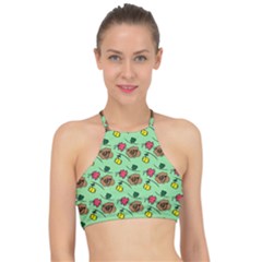 Lady Bug Fart - Nature And Insects Racer Front Bikini Top by DinzDas