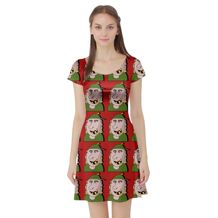 Village Dude - Hillbilly And Redneck - Trailer Park Boys Short Sleeve Skater Dress