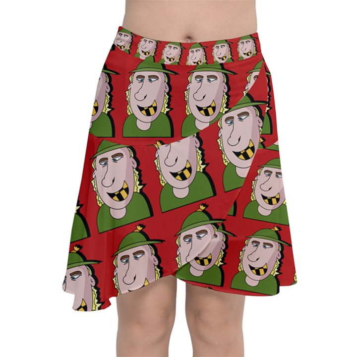 Village Dude - Hillbilly And Redneck - Trailer Park Boys Chiffon Wrap Front Skirt