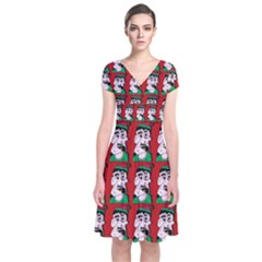 Village Dude - Hillbilly And Redneck - Trailer Park Boys Short Sleeve Front Wrap Dress by DinzDas