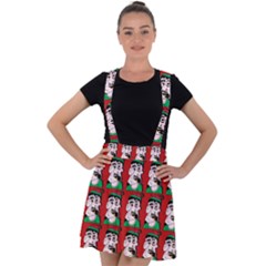 Village Dude - Hillbilly And Redneck - Trailer Park Boys Velvet Suspender Skater Skirt by DinzDas