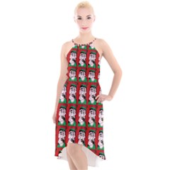 Village Dude - Hillbilly And Redneck - Trailer Park Boys High-low Halter Chiffon Dress  by DinzDas