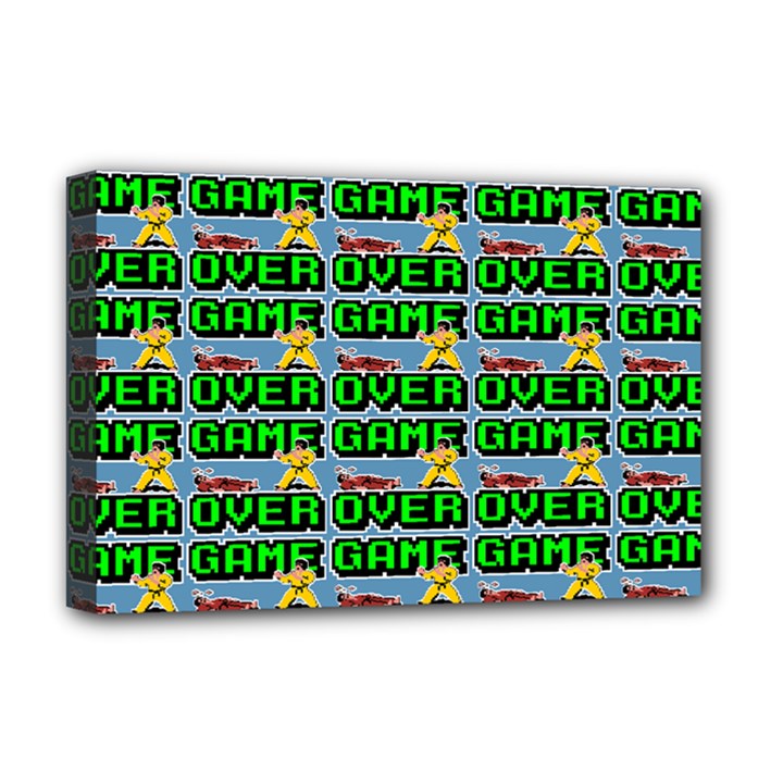 Game Over Karate And Gaming - Pixel Martial Arts Deluxe Canvas 18  x 12  (Stretched)