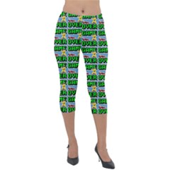 Game Over Karate And Gaming - Pixel Martial Arts Lightweight Velour Capri Leggings  by DinzDas