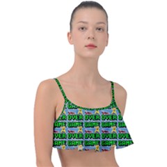 Game Over Karate And Gaming - Pixel Martial Arts Frill Bikini Top by DinzDas